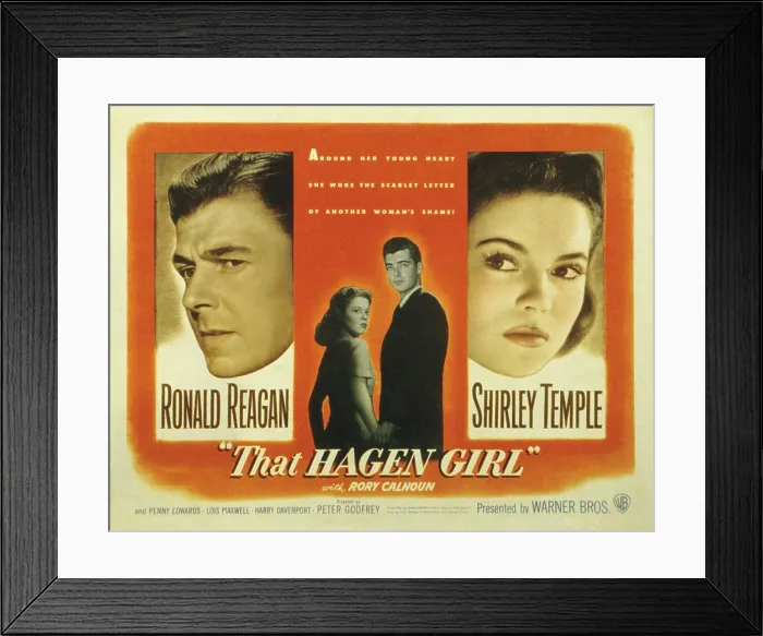 Framed Print : THAT HAGEN GIRL, Ronald Reagan, Rory Calhoun, Shirley Temple, 1947 Framed Print : THAT HAGEN GIRL, Ronald Reagan, Rory Calhoun, Shirley Temple, 1947