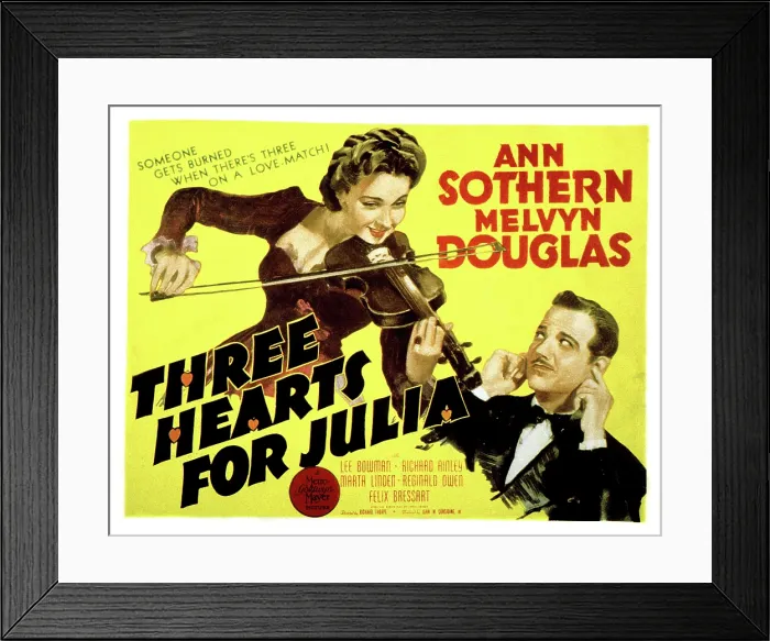 Framed Print : THREE HEARTS FOR JULIA, Ann Sothern, Melvyn Douglas, 1943 Framed Print : THREE HEARTS FOR JULIA, Ann Sothern, Melvyn Douglas, 1943