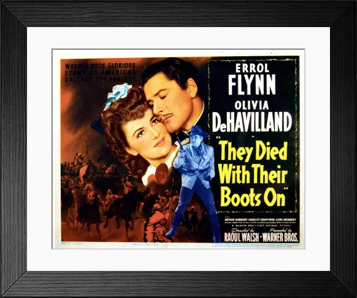 Framed Print : THEY DIED WITH THEIR BOOTS ON, Olivia de Havilland, Errol Flynn, 1941