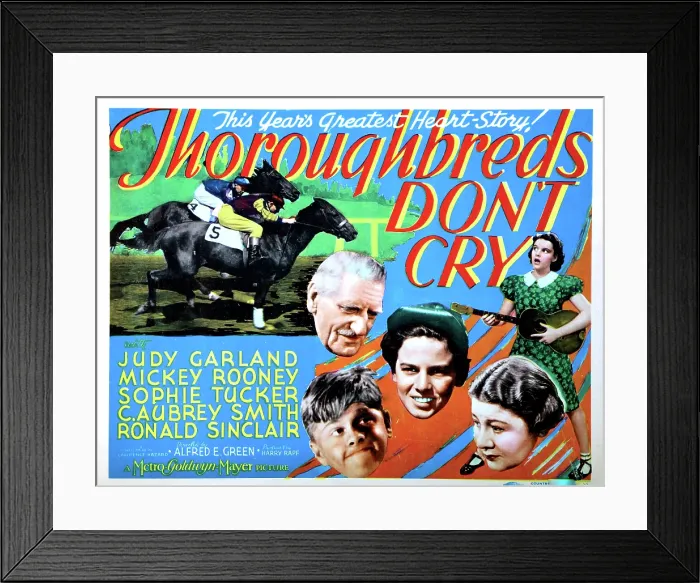 Framed Print : THOROUGHBREDS DON'T CRY, US poster, Judy Garland, Mickey Rooney, Sophie Tucker, Ronald Sinclair, C. Aubrey Smith, 1937
