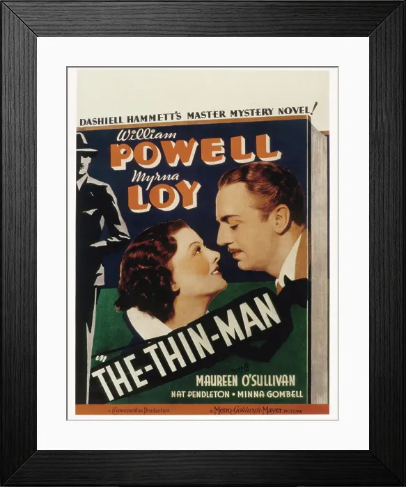 Framed Print : THE THIN MAN, Myrna Loy, William Powell, 1934