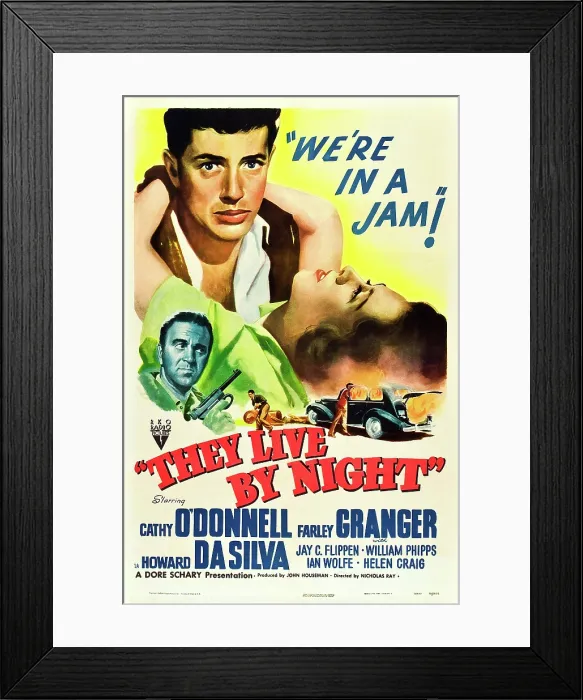 Framed Print : THEY LIVE BY NIGHT, Cathy O'Donnell, Farley Granger, Howard da Silva, 1949 Framed Print : THEY LIVE BY NIGHT, Cathy O'Donnell, Farley Granger, Howard da Silva, 1949