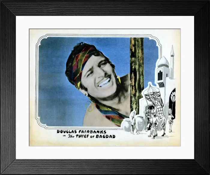 Framed Print : THE THIEF OF BAGDAD, US lobbycard, Douglas Fairbanks, Sr. 1924 Framed Print : THE THIEF OF BAGDAD, US lobbycard, Douglas Fairbanks, Sr. 1924