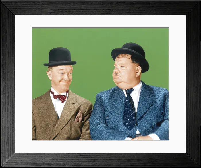 Framed Print : Laurel and Hardy (from left: Stan Laurel, Oliver Hardy), ca. early 1940s