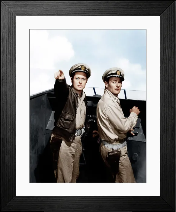 Framed Print : THEY WERE EXPENDABLE, from left: Robert Montgomery, John Wayne, 1945