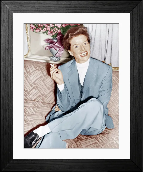 Framed Print : Katharine Hepburn in England, ca. 1952