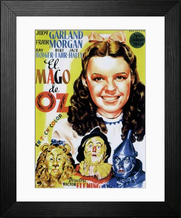 Framed Print : THE WIZARD OF OZ, (Spanish movie poster), Judy Garland, 1939