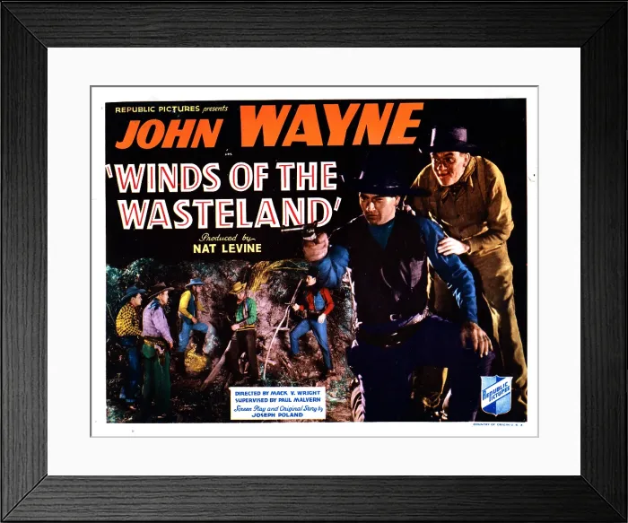 Framed Print : WINDS OF THE WASTELAND, from left, John Wayne, Lew Kelly, 1936