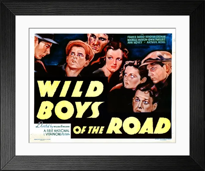 Framed Print : WILD BOYS OF THE ROAD, Edwin Phillips, Frankie Darro, Dorothy Coonan, 1933 Framed Print : WILD BOYS OF THE ROAD, Edwin Phillips, Frankie Darro, Dorothy Coonan, 1933