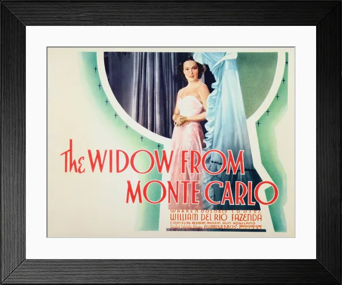Framed Print : THE WIDOW FROM MONTE CARLO, US lobbycard, Dolores del Rio, 1935