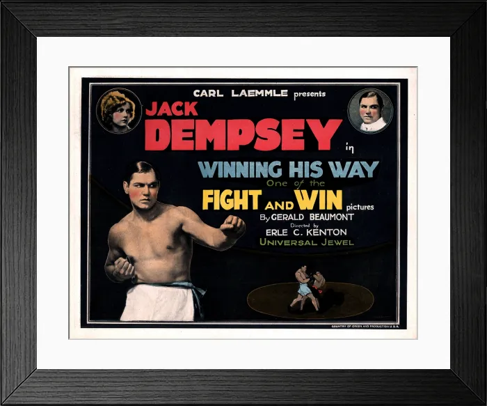 Framed Print : WINNING HIS WAY, Jack Dempsey, Esther Ralston, (top left), 1924