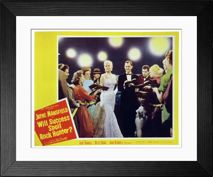 Framed Print : WILL SUCCESS SPOIL ROCK HUNTER?, US lobbycard, center from left: Jayne Mansfield, Tony Randall, 1957, TM and Copyright (c) 20th Century-Fox Film Corp. All Rights Reserved Framed Print : WILL SUCCESS SPOIL ROCK HUNTER?, US lobbycard, center from left: Jayne Mansfield, Tony Randall, 1957, TM and Copyright (c) 20th Century-Fox Film Corp. All Rights Reserved