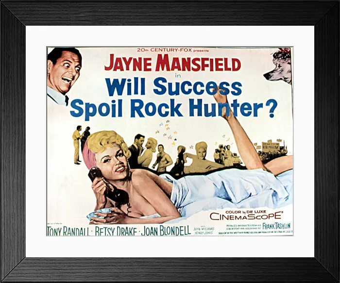 Framed Print : WILL SUCCESS SPOIL ROCK HUNTER?, Tony Randall, Jayne Mansfield, 1957, poster art, TM and Copyright (c)20th Century Fox Film Corp. All rights reserved