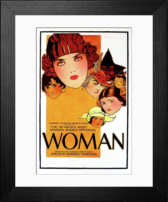 Framed Print : WOMAN, 1918, poster art