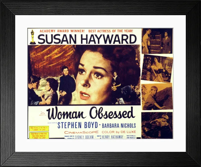 Framed Print : WOMAN OBSESSED, Susan Hayward, Stephen Boyd, Dennis Holmes, 1959TM & Copyright 20th Century Fox Film Corp. All rights reserved /  courtesy Everett collection
