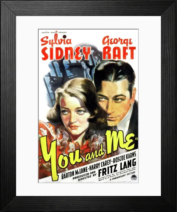 Framed Print : YOU AND ME, Sylvia Sidney, George Raft, 1938 Framed Print : YOU AND ME, Sylvia Sidney, George Raft, 1938