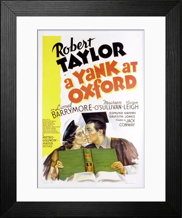Framed Print : A YANK AT OXFORD, Maureen O'Sullivan, Robert Taylor, 1938