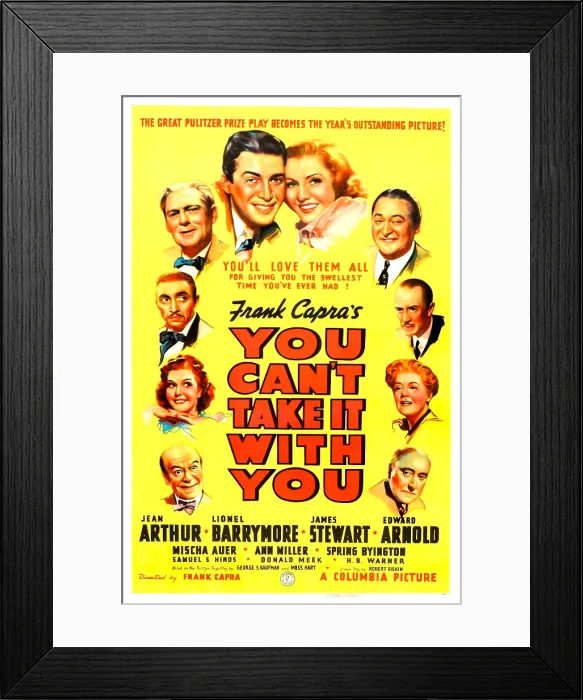 Framed Print : YOU CAN'T TAKE IT WITH YOU, James Stewart, Jean Arthur, 1938