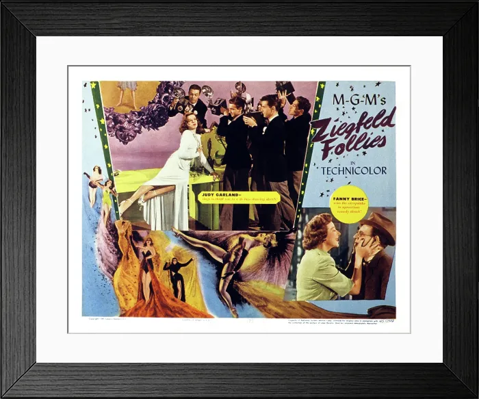Framed Print : ZIEGFELD FOLLIES, US lobbycard, from left, Judy Garland, Fanny Brice, Hume Cronyn, 1945 Framed Print : ZIEGFELD FOLLIES, US lobbycard, from left, Judy Garland, Fanny Brice, Hume Cronyn, 1945