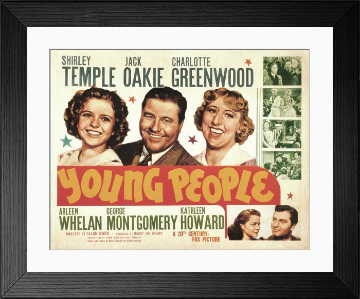 Framed Print : YOUNG PEOPLE, Shirley Temple, Jack Oakie, Charlotte Greenwood, 1940, (c) 20th Century Fox, TM & Copyright  /  Courtesy: Everett Collection