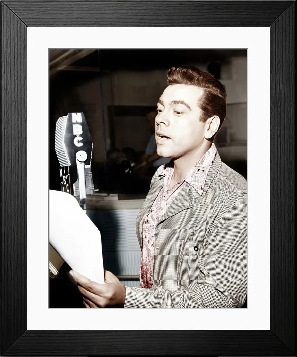 Framed Print : Mario Lanza on his radio show The Mario Lanza Show, 3-21-52 Framed Print : Mario Lanza on his radio show The Mario Lanza Show, 3-21-52