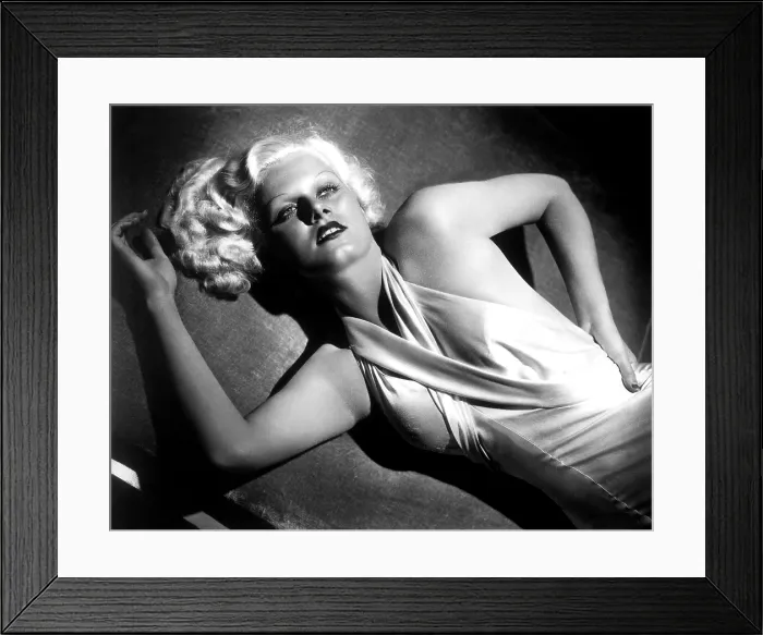 Framed Print : Jean Harlow, fashion still for DINNER AT EIGHT, 1933 Framed Print : Jean Harlow, fashion still for DINNER AT EIGHT, 1933