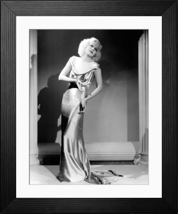 Framed Print : RECKLESS, Jean Harlow, (in a dress by Adrian), 1935