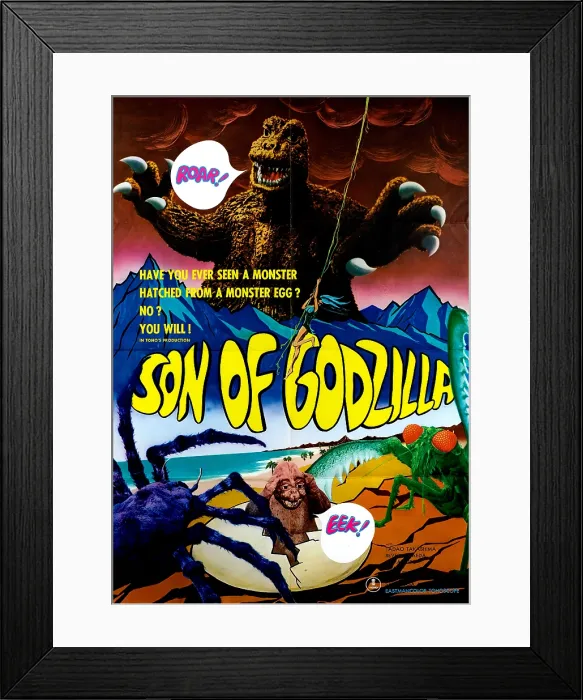 Framed Print : SON OF GODZILLA, (aka KAIJUTO NO KESSEN: GOJIRA NO), 1967 Framed Print : SON OF GODZILLA, (aka KAIJUTO NO KESSEN: GOJIRA NO), 1967