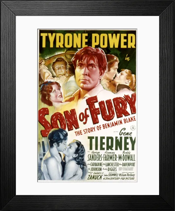 Framed Print : SON OF FURY, Tyrone Power, Gene Tierney, 1942, (c) 20th Century Fox, TM & Copyright  /  Courtesy: Everett Collection