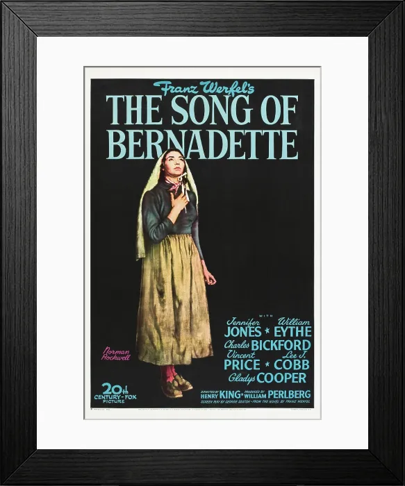 Framed Print : THE SONG OF BERNADETTE, Jennifer Jones, 1943. TM and Copyright 20th Century Fox Film Corp. All rights reserved. Courtesy: Everett Collection