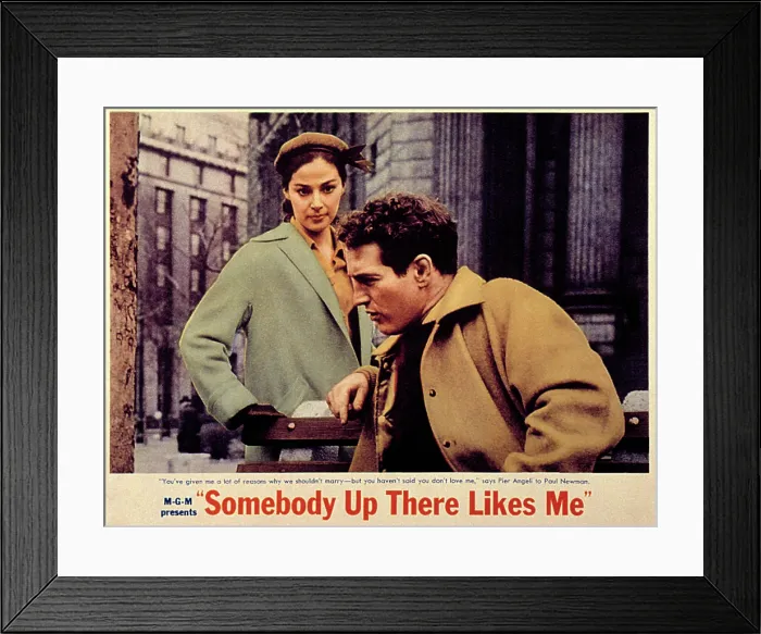 Framed Print : SOMEBODY UP THERE LIKES ME, Pier Angeli, Paul Newman, 1956 Framed Print : SOMEBODY UP THERE LIKES ME, Pier Angeli, Paul Newman, 1956