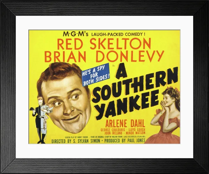 Framed Print : A SOUTHERN YANKEE, Red Skelton, Arlene Dahl, 1948 Framed Print : A SOUTHERN YANKEE, Red Skelton, Arlene Dahl, 1948