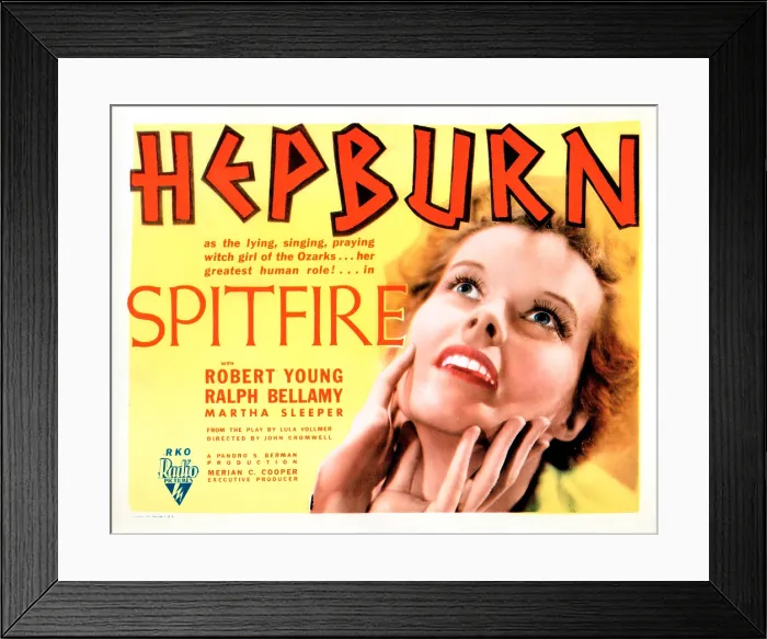 Framed Print : SPITFIRE, US poster, Katharine Hepburn, 1934 Framed Print : SPITFIRE, US poster, Katharine Hepburn, 1934