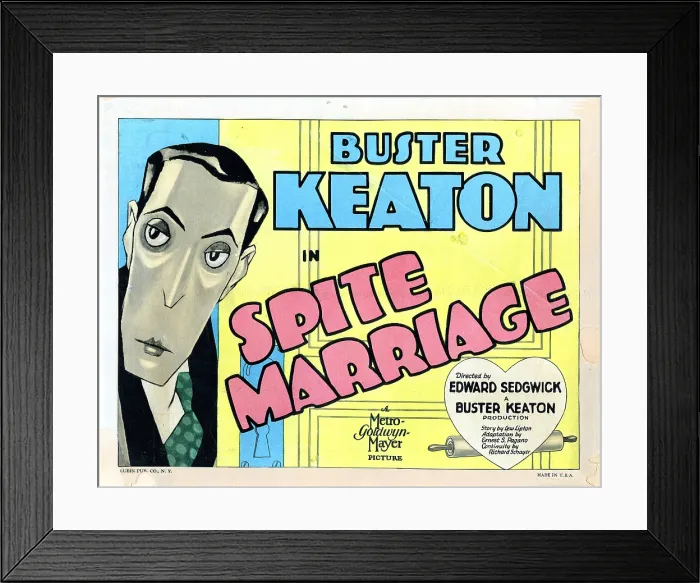 Framed Print : SPITE MARRIAGE, US poster, Buster Keaton, 1929