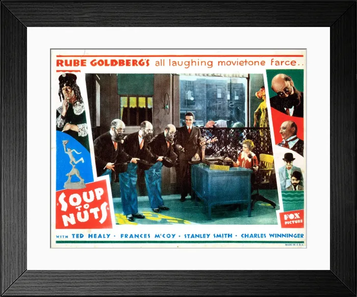 Framed Print : SOUP TO NUTS, US lobbycard, Stanley Smith (standing rear), 1930, TM & Copyright 20th Century Fox Film Corp. / courtesy Everett Collection