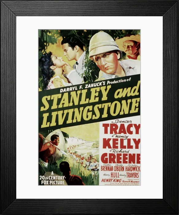 Framed Print : STANLEY AND LIVINGSTONE, Spencer Tracy, Walter Brennan, Nancy Kelly, Richard Greene, 1939, TM and copyright 20th Century Fox Film Corp Framed Print : STANLEY AND LIVINGSTONE, Spencer Tracy, Walter Brennan, Nancy Kelly, Richard Greene, 1939, TM and copyright 20th Century Fox Film Corp