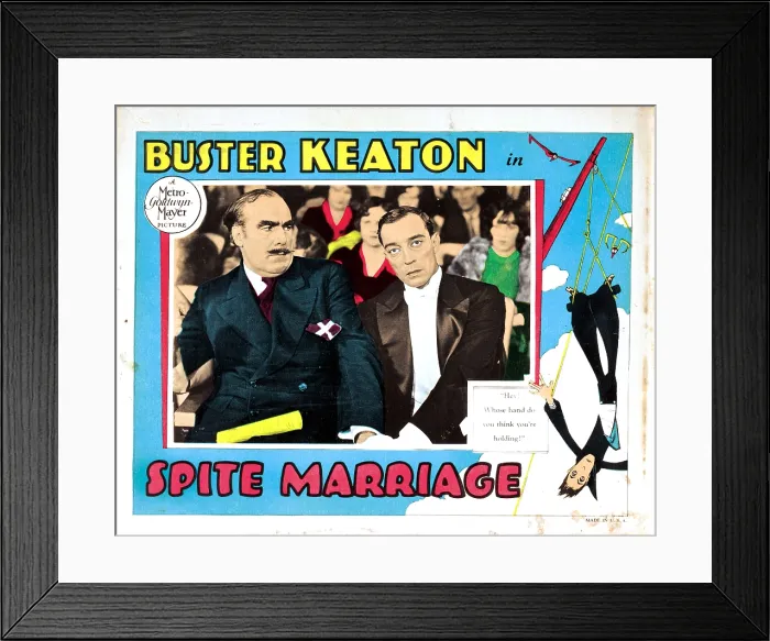 Framed Print : SPITE MARRIAGE, lobbycard, from left: Sydney Jarvis, Buster Keaton, 1929