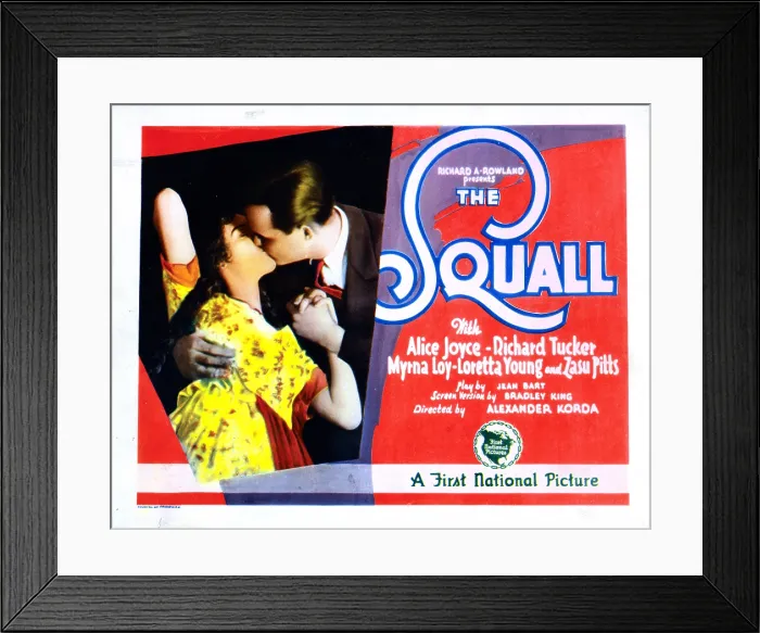 Framed Print : THE SQUALL, from left, Loretta Young, Carroll Nye, 1929
