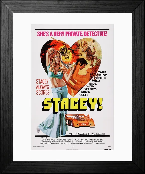 Framed Print : STACEY, US poster, Anne Randall (left), 1973