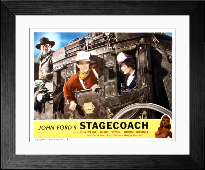 Framed Print : STAGECOACH, from left: George Bancroft, John Wayne, Louise Platt, 1939 Framed Print : STAGECOACH, from left: George Bancroft, John Wayne, Louise Platt, 1939