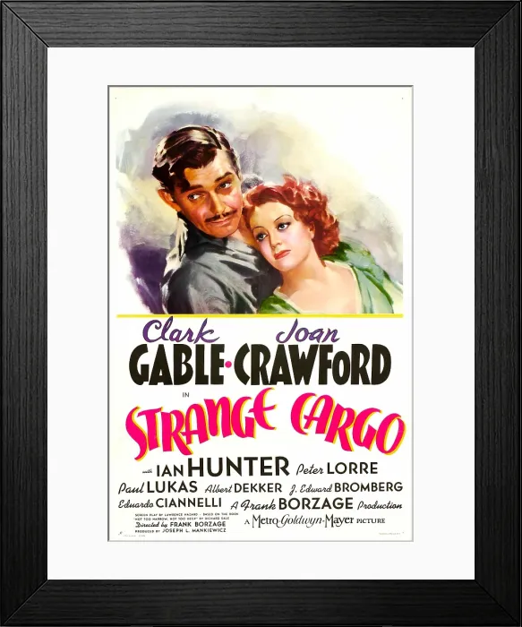 Framed Print : STRANGE CARGO, Clark Gable, Joan Crawford, 1940