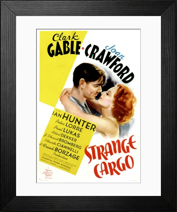 Framed Print : STRANGE CARGO, Clark Gable, Joan Crawford, 1940