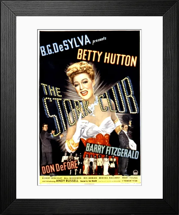 Framed Print : THE STORK CLUB, Don DeFore, Betty Hutton, Barry Fitzgerald, 1945