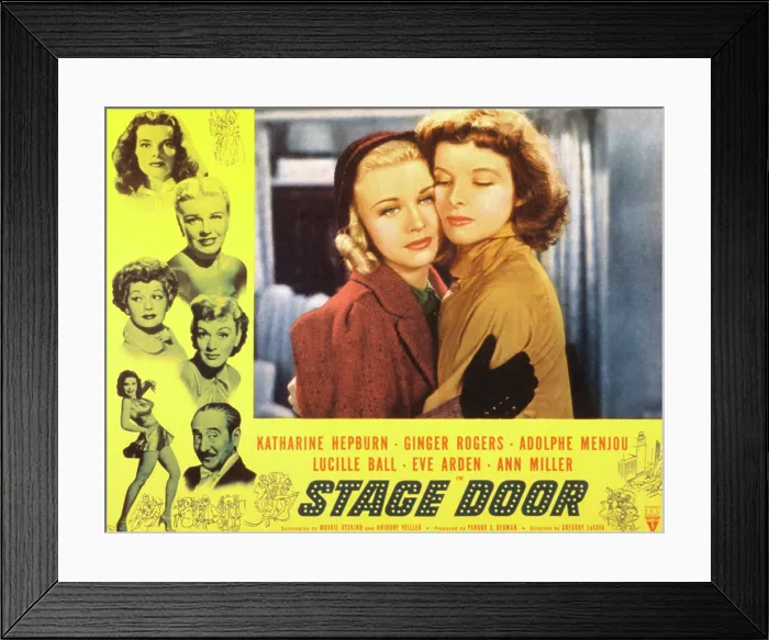 Framed Print : STAGE DOOR, Ginger Rogers, Katharine Hepburn, 1937