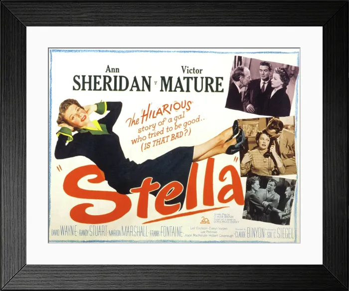 Framed Print : STELLA, US poster art, Ann Sheridan, 1950, TM & Copyright 20th Century Fox Film Corp. All rights reserved /  Courtesy: Everett Collection