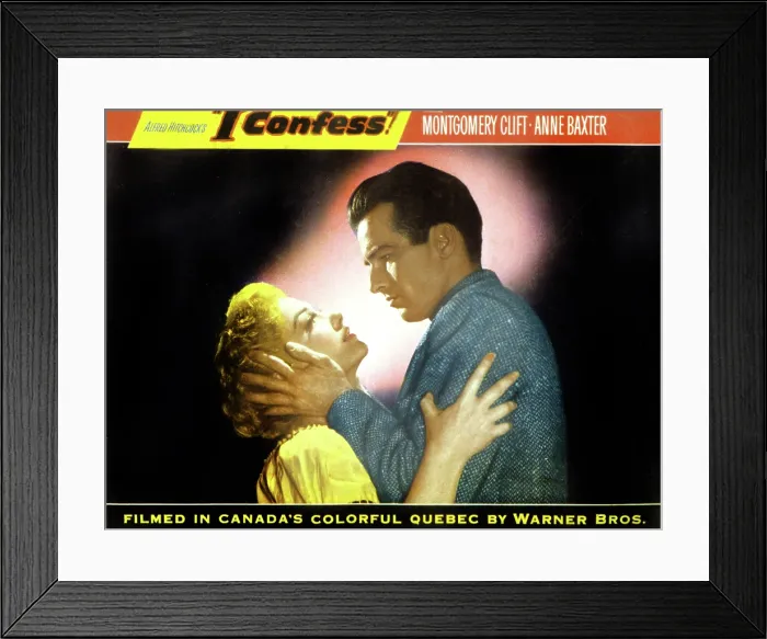 Framed Print : I CONFESS, Anne Baxter, Montgomery Clift, 1953