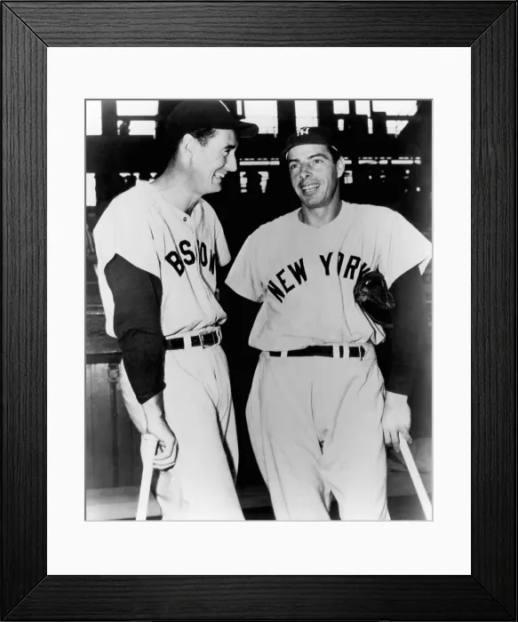 Framed Print : Top Sluggers. Ted Williams of the Boston Red Sox and Joe DiMaggio of the New York Yankees. 1951. CSU Archives Courtesy Everett Collection