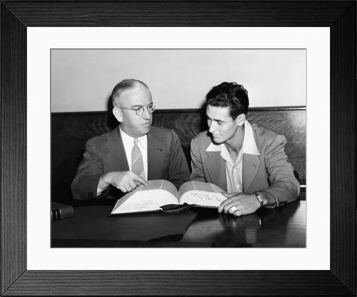 Framed Print : Judge Burt W. Griffin, Ted Williams, July 14, 1941. CSU Archives Courtesy Everett Collection