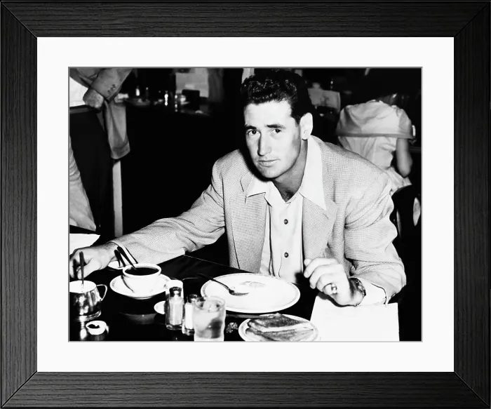 Framed Print : Ted Williams enjoying breakfast. June 2, 1949. CSU Archives Courtesy Everett Collection Framed Print : Ted Williams enjoying breakfast. June 2, 1949. CSU Archives Courtesy Everett Collection