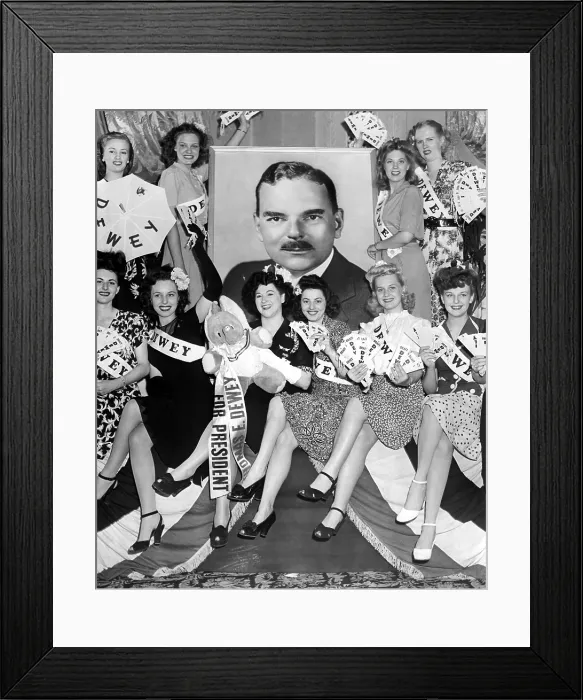 Framed Print : Thomas E. Dewey supporters at the 1944 Republican National Convention, Chicago, 1944. Courtesy: CSU Archives / Everett Collection Framed Print : Thomas E. Dewey supporters at the 1944 Republican National Convention, Chicago, 1944. Courtesy: CSU Archives / Everett Collection